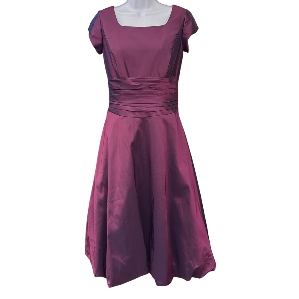 Vintage B2 Jasmine Taffeta Bubble Hem Dress Regencycore Retro Party Formal Twee